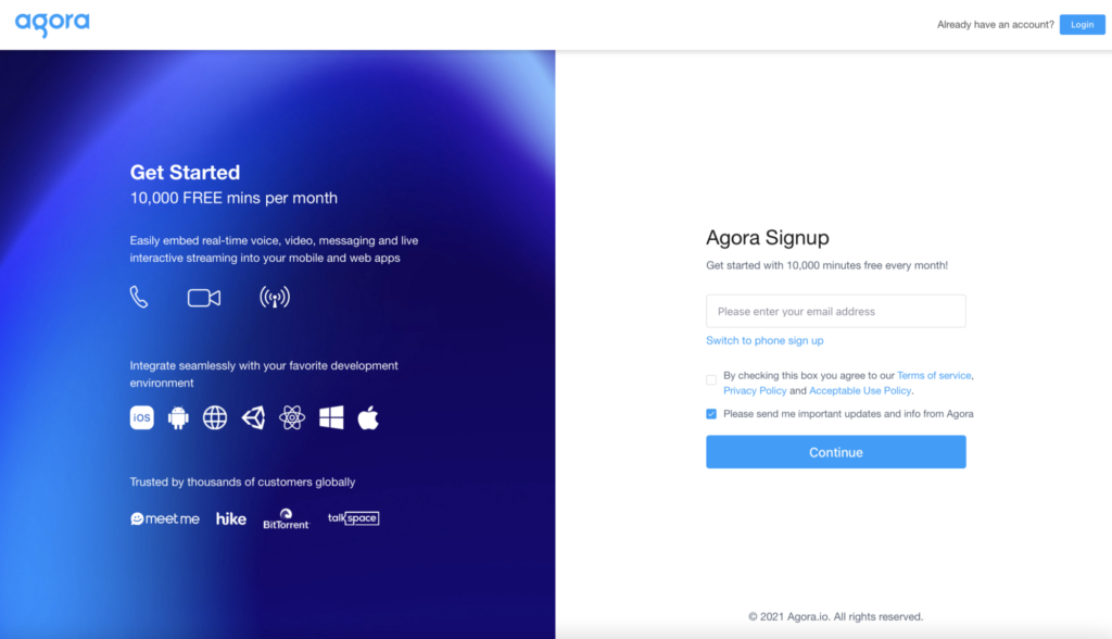How to get started with Agora - Screenshot #2