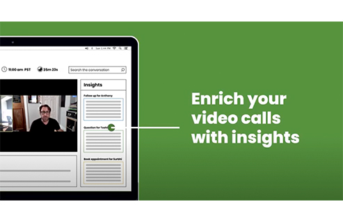 Enrich video call with Symbl.ai’s contextual insights.