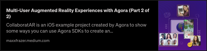 Multi-User Collaborative iOS AR Experiences with Agora (Part 1 of 2) screenshot 6
