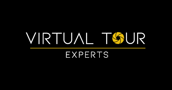 Virtual tours experts black background logo
