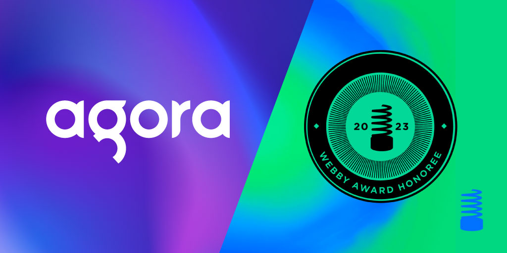 Agora Named a Webby Award Honoree for Best Realtime Experience Technology featured