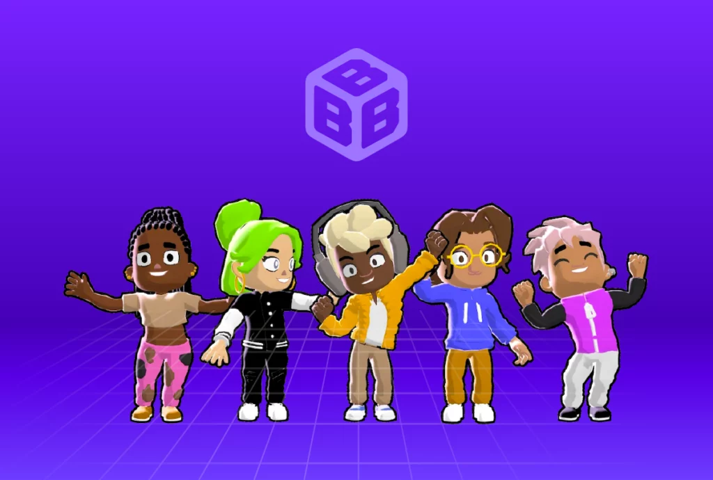 Screenshot of several avatars
